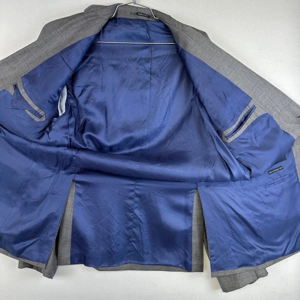 Suitsupply Pure Wool Super 110s Sport Coat Gray Blue‎ Lined EU 54 / 44R